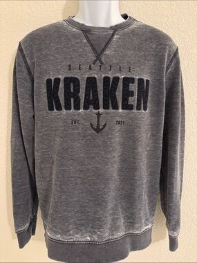 Seattle Kraken Gray Crewneck Sweatshirt